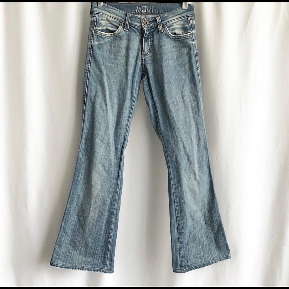 Mavi light wash flared jeans